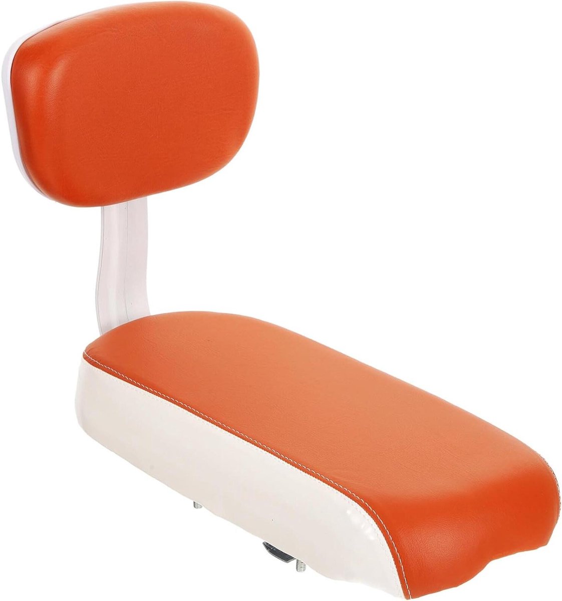 Kinder Fietsstoel - Zadel met rugleuning - Veilig Fietsen - Comfortabel schuimkussen - 32x16cm - Oranje
