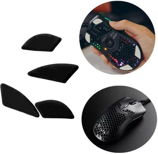 Muis Skates - Muis Voetjes - Gaming Prestaties - Lage Wrijving - 1 Set - Zwart — afbeelding 3