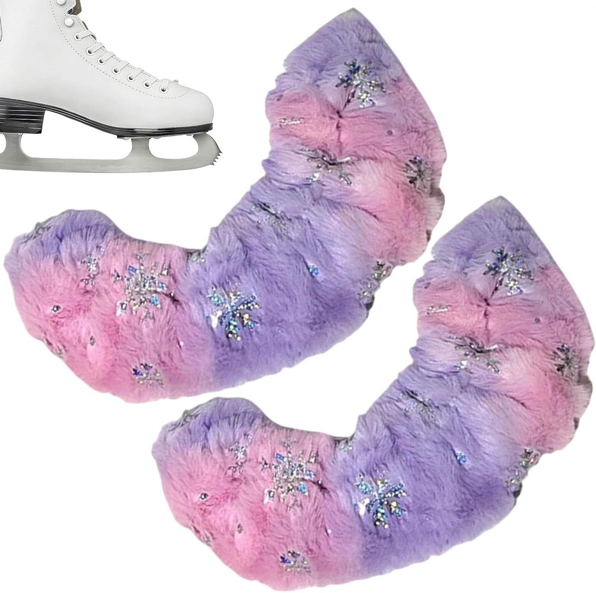 Schaatsbeschermers - Bladhoezen - Schaatsen Beschermen - Vochtafvoerend Flanel - Universele Maat - Roze Paars