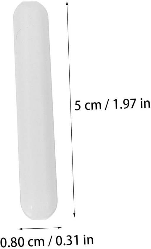Roerstaafjes Set - Magnetische Mixers - Vloeistoffen Mengen - PTFE Gecoat Hittebestendig - 4 Stuks 5 cm - Wit — afbeelding 2