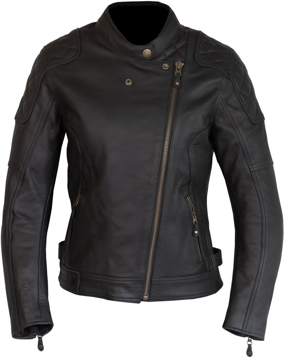 Merlin Bristol D3O Cafe Dames motorfiets lederen jas -