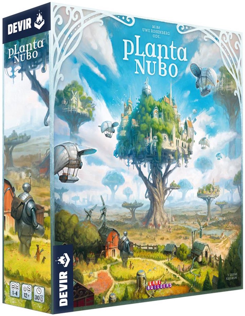 Asmodee bordspel Planta Nubo strategisch spel solarpunk 1-4 spelers.