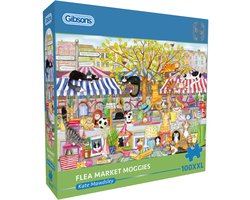 Gibsons legpuzzel Flea Market Moggies 100XXL dieren katten puzzel.