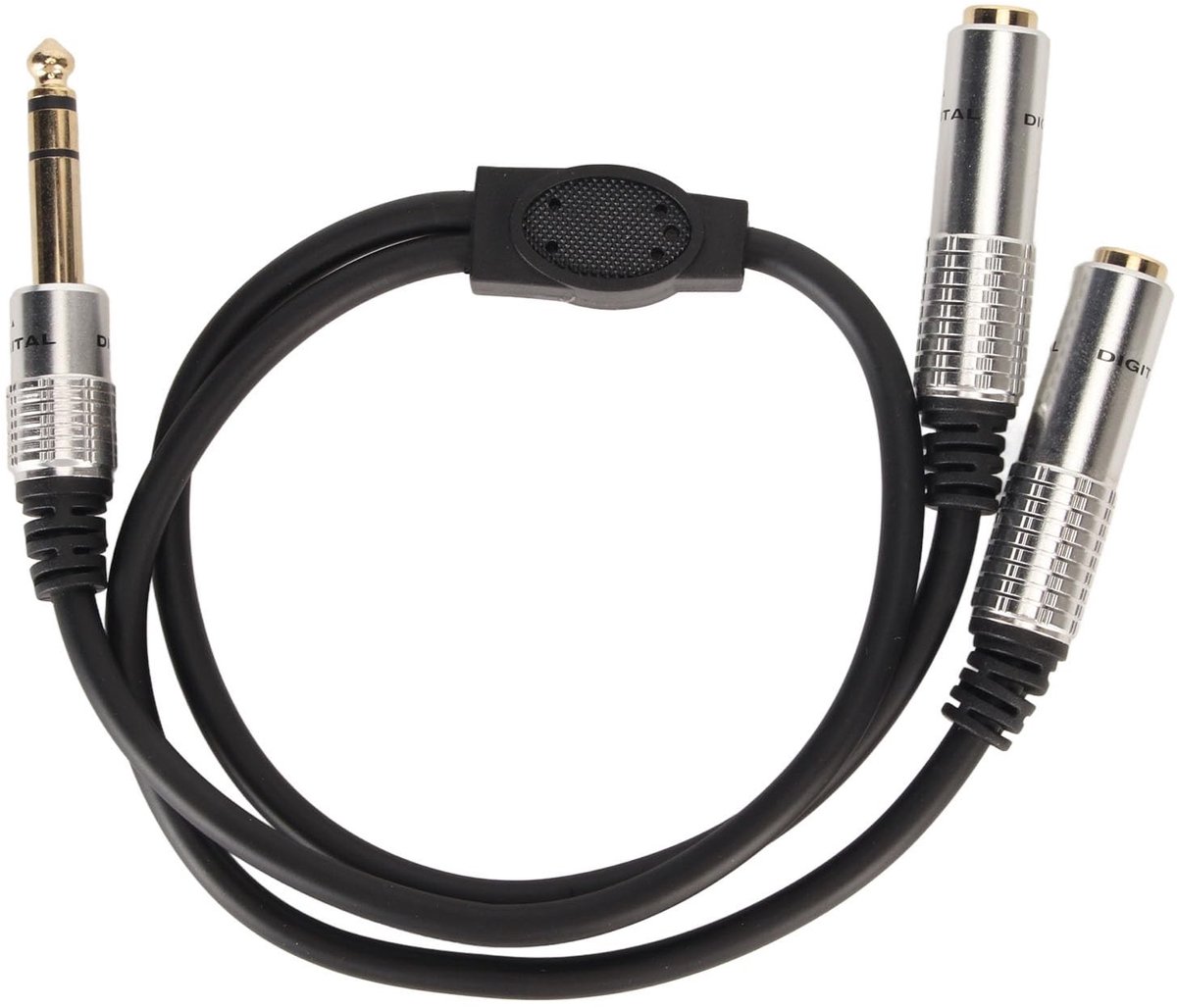 aladdien - 1/4 Inch Splitterkabel - Y-kabel voor microfoon en versterker - Duurzaam en veelzijdig - 6,35 mm aansluiting - Geschikt voor audioapparatuu