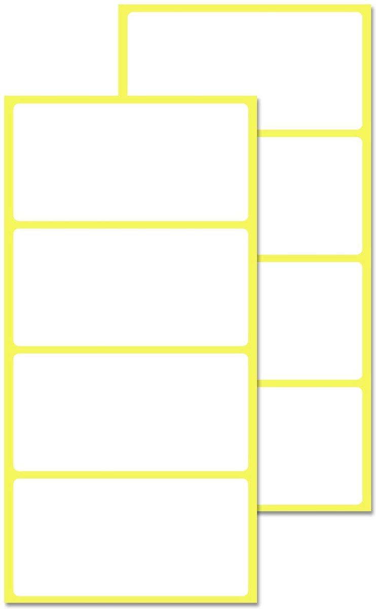 ONF3 - Groot Witte Zelfklevende Etiketten - 100 Stuks - Ideaal voor Schrijven - 80 x 40 mm - Permanente Lijm - Geschikt voor Diverse Oppervlakken