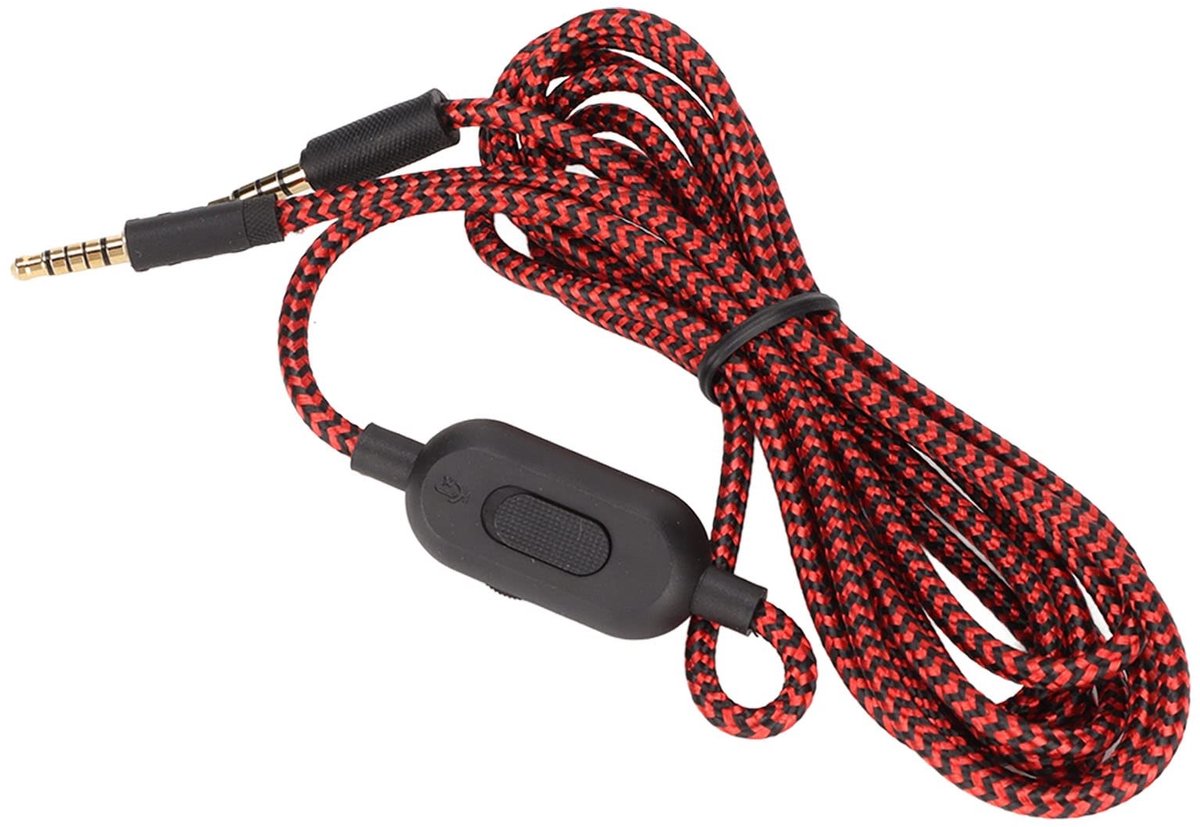 aladdien - Hoofdtelefoonkabel - Vervangende Draad - Volumeregeling - Microfoon - Gamingheadset - Voor PC en Smartphones - Geschikt voor G433 G233 G ..
