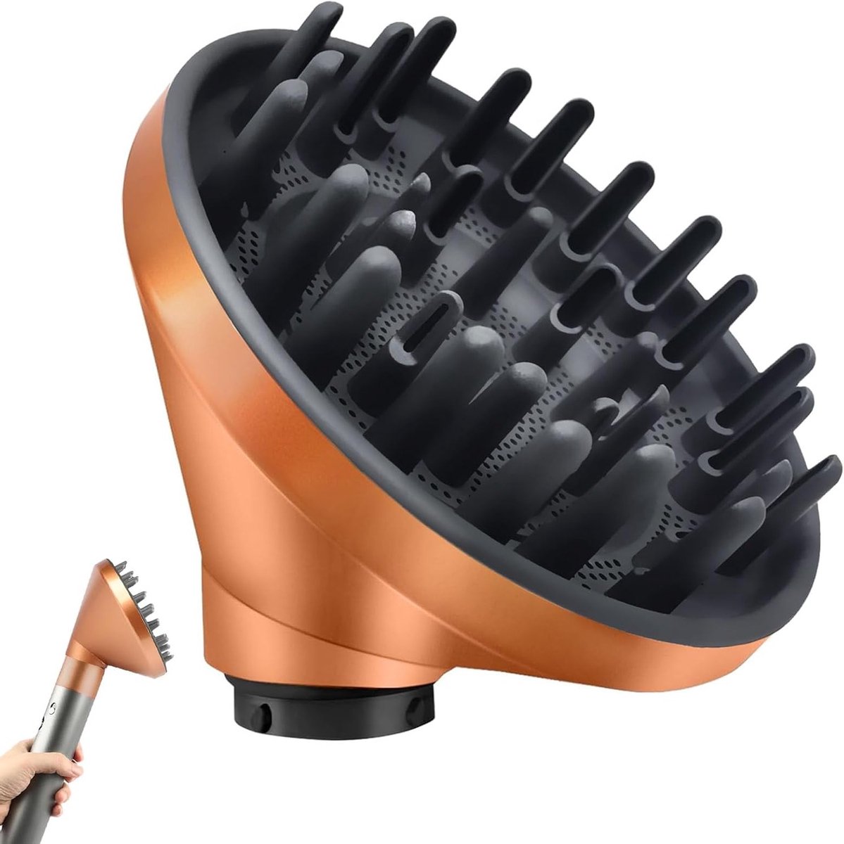 Haarstyler Diffuser Nozzle Accessoires voor Airwrap, Geschikt voor Föhn en Styling, Gouden Haarverzorging Accessoire