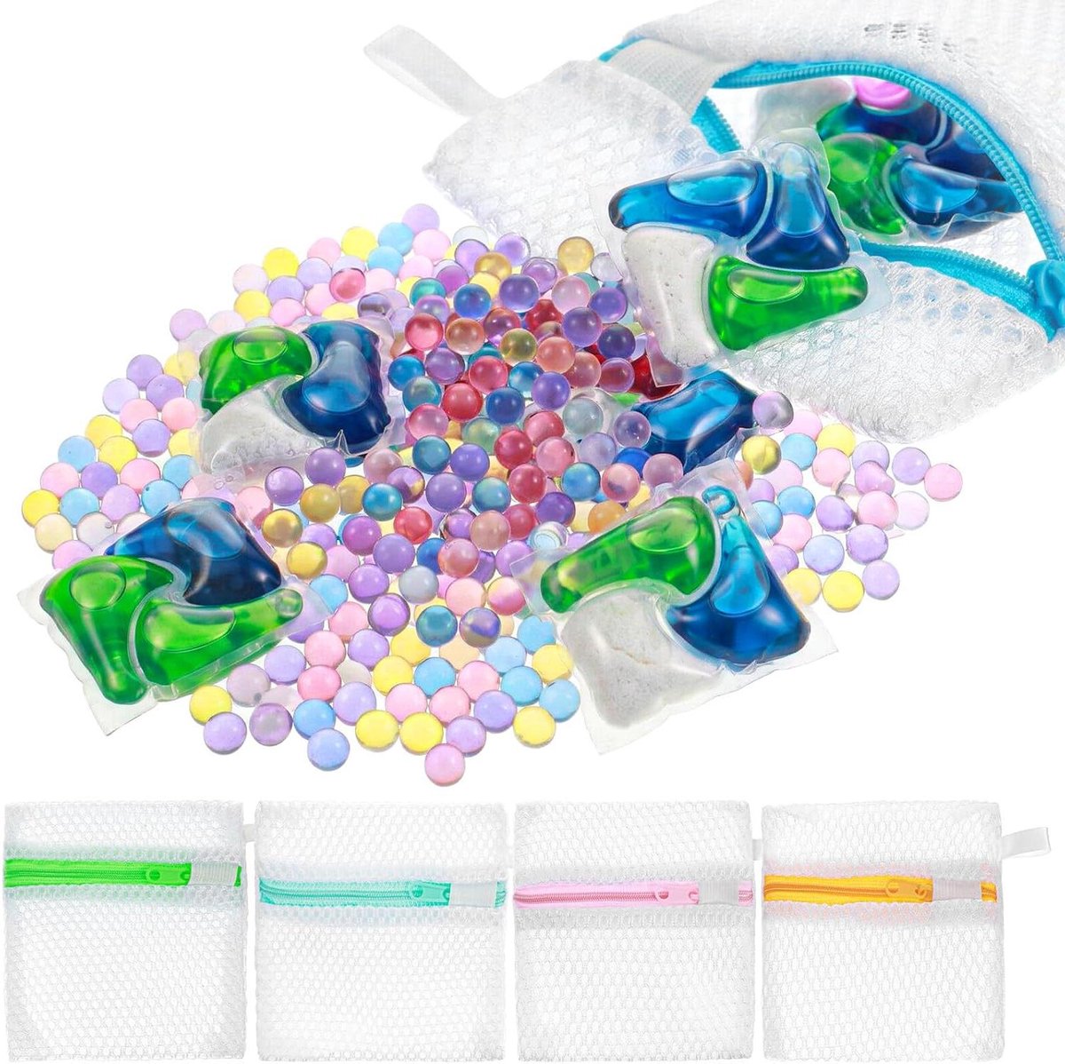 Mesh Waszakken - Opbergzakken - Kleding Beschermen - Duurzaam Polyester - 5 stuks - Gekleurd