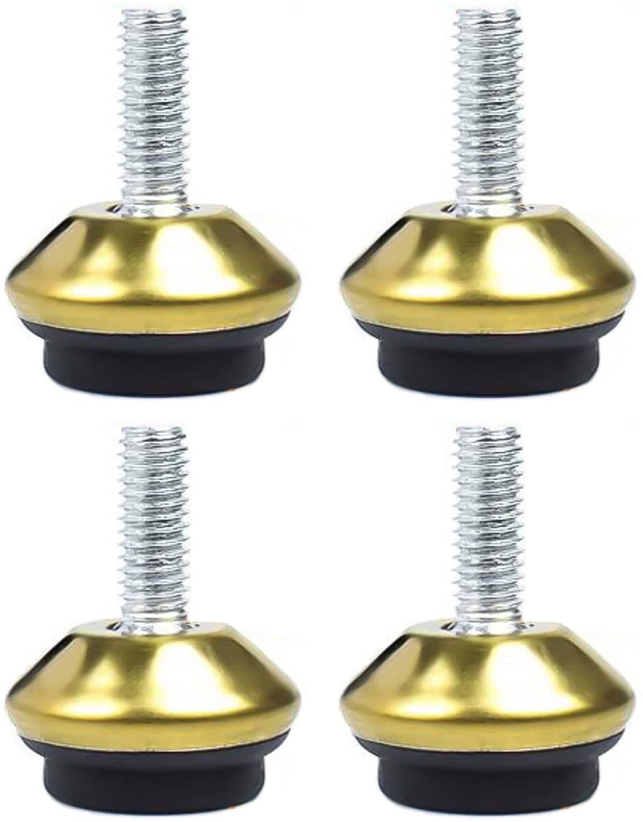 aladdien - Verstelbare Swivel Niveau Voeten - Meubelvoeten - 4 Stuks - M6 - Voor Tafel Stoelen Kasten - Hoogte instelbaar - Stabiele basis