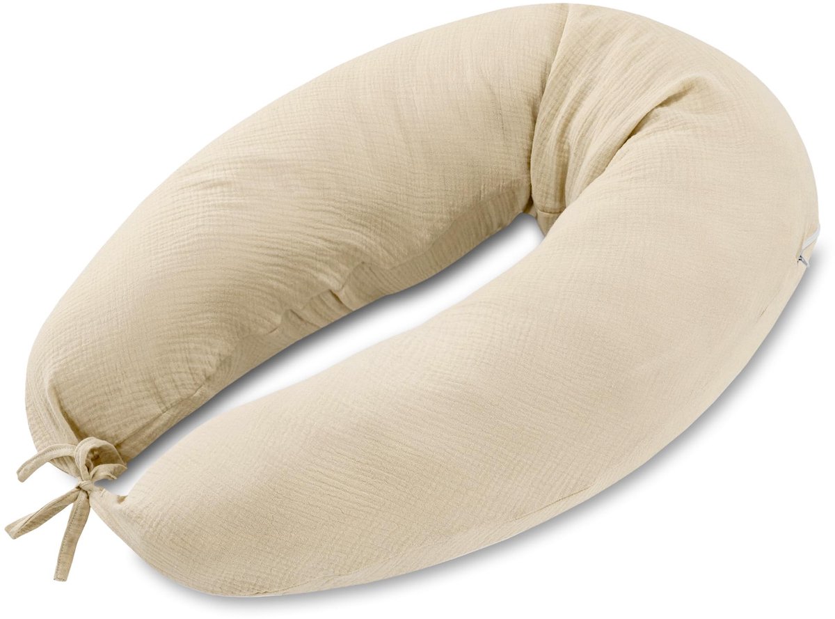 aladdien - Zwangerschapskussen - Comfortabel Slapen - 190cm - Beige - Ergonomisch Lichaamskussen - Ontspanning en Rust - Geschikt voor Volwassenen