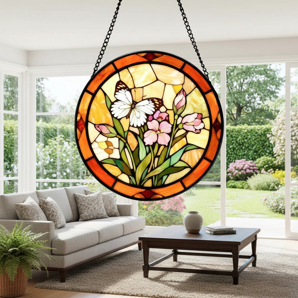 Glazen Zonnevanger | Transparante maanvormige zonnevanger/dromenvanger | Elegante raamdecoratie die een warme sfeer in huis creëert | Woondecoratie | 16 cm | Stijl 37