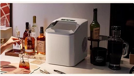 Ijsblokjesmachine voor thuis - Automatische ijsmaker - Snelle koelte bieden - Automatische reiniging - 1.3 liter capaciteit - Zilver — afbeelding 2