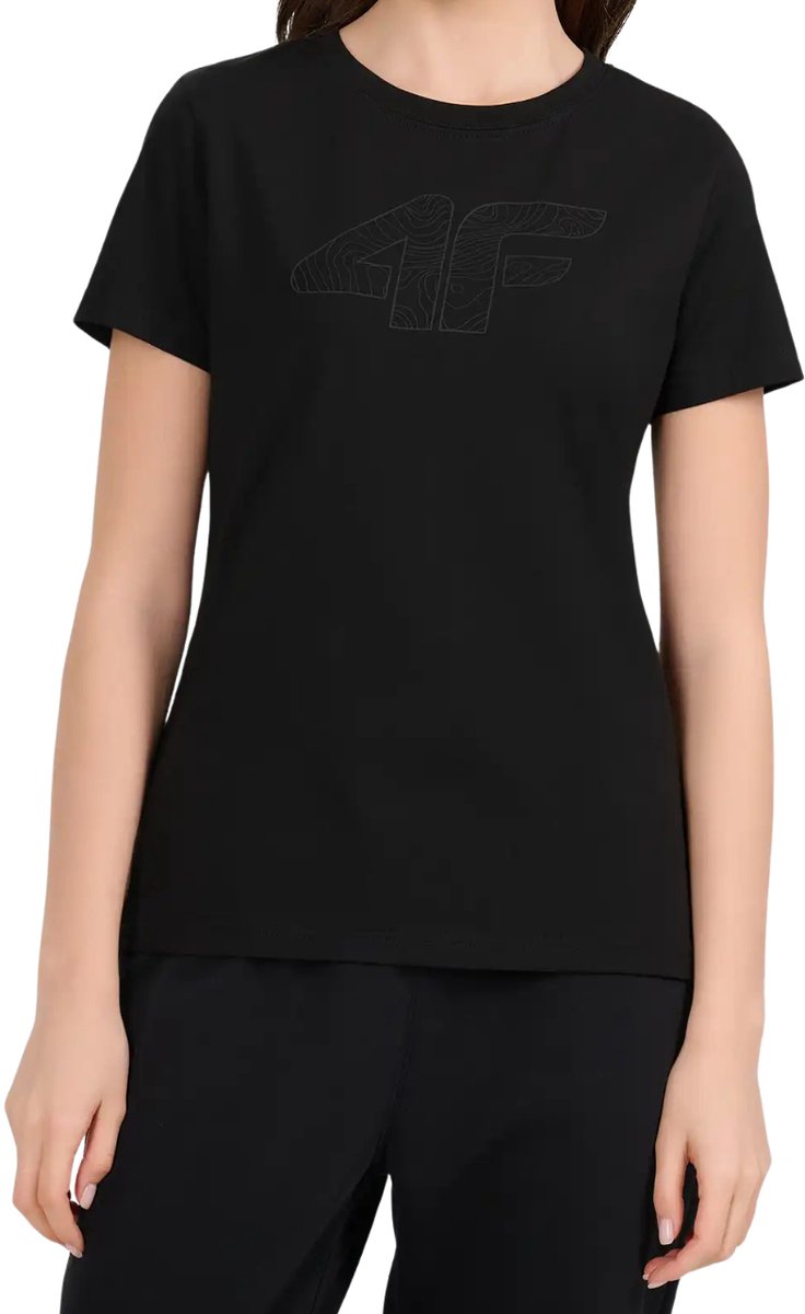 4F T-shirt Dames Zwart - Maat S