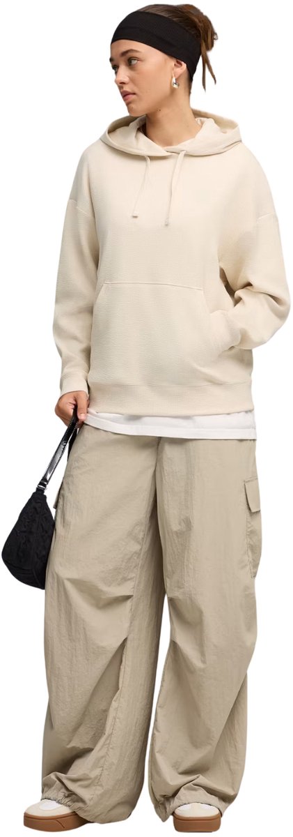 Puma Sweater Dames ESS Elevated Comfort Hoodie Beige