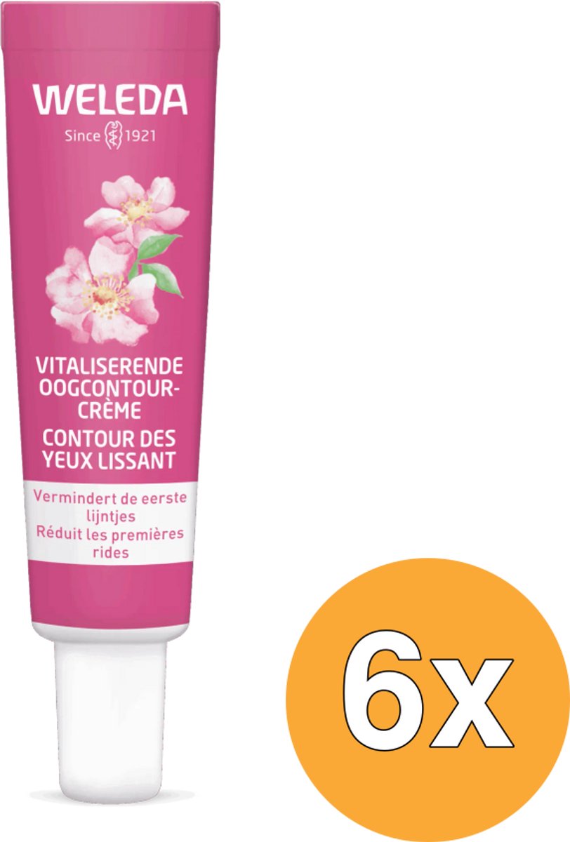 6x Weleda Wilde Rozen & Witte Thee Vitaliserende Oogcontourcreme (12 ml)