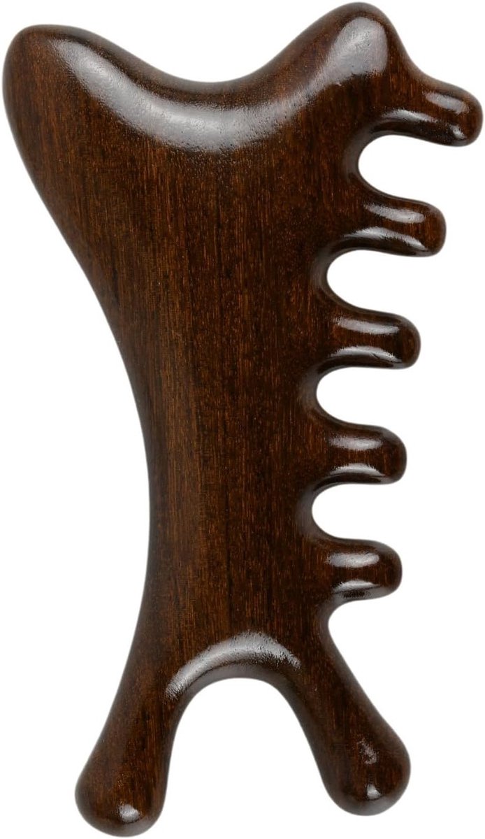 Verzorgende Houten Massagekam voor Hoofdhuid, Gua Sha Tool voor Nek en Gezicht, Ontspannende Massage en Verjonging