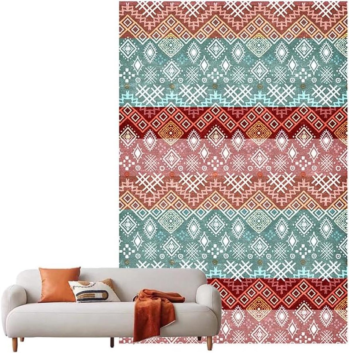 Verwarmde Vloermat - Elektrisch Kleed - Comfort Verhogend - Grote Verwarmingsoppervlakte - 50x80cm - Abstract Patroon