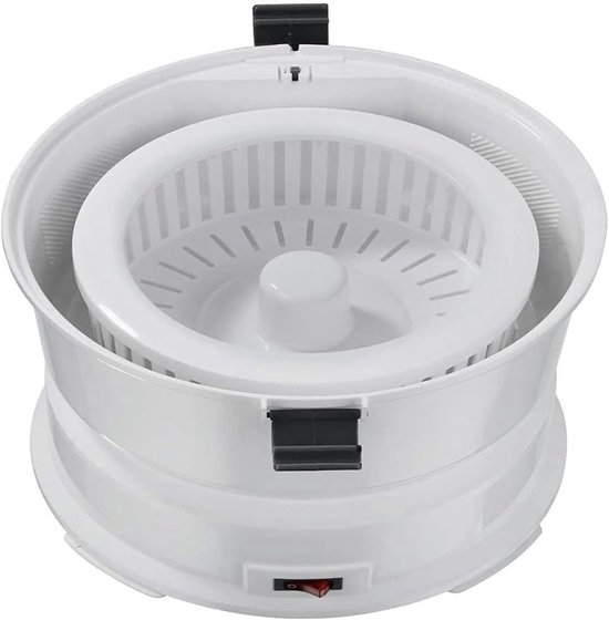 Elektrische Aardappelschiller - Snijmachine Groenten - Snel Groenten Bereiden - Automatische Schilfunctie - 1 kg Capaciteit - Wit — afbeelding 4