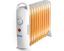 Olie Radiator - Elektrische Verwarming - Ruimte Verwarmen - Gladde Temperatuurregeling - 11 Ribben - Wit