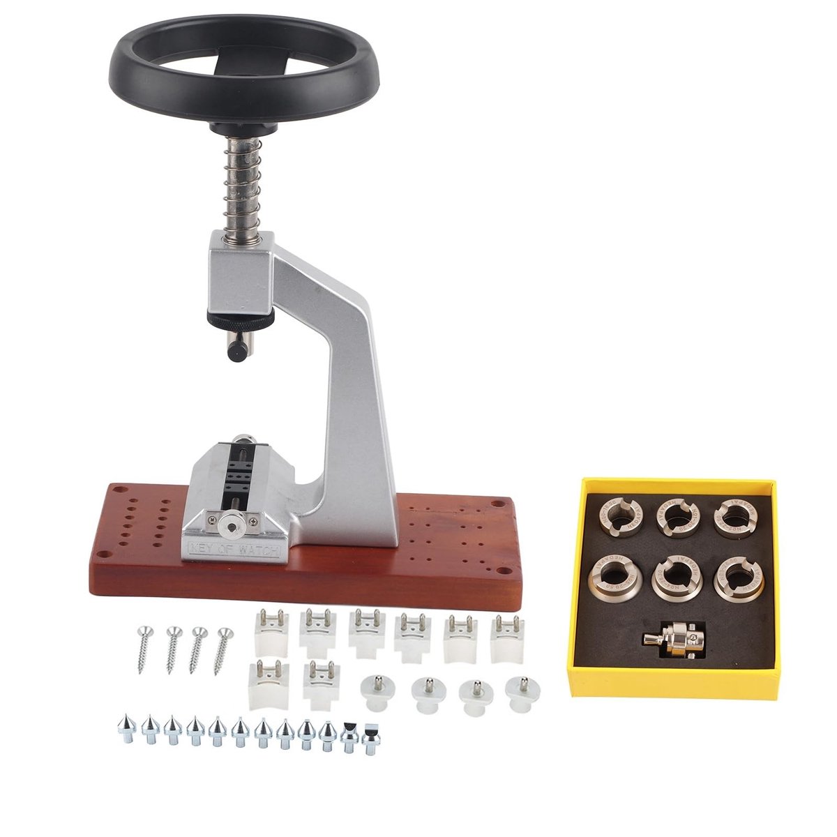 Store_7 - Bench Watch Case Opener - Professionele Horlogetool - Inclusief 6 Stempels - Voor Horlogereparatie - Geschikt voor Tudor - Aluminium en s...