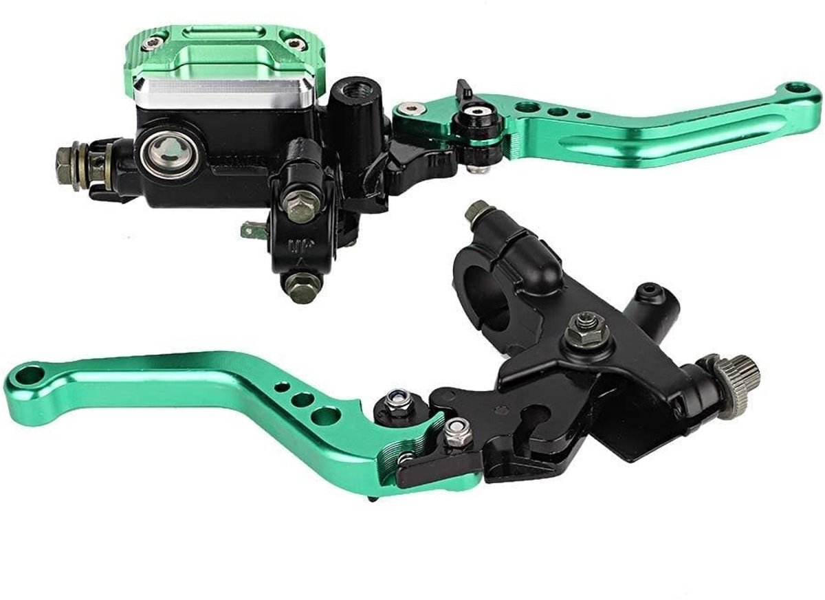 Universele Motorrem- en Koppellevers - Aluminium CNC - Groen - 7/8 inch