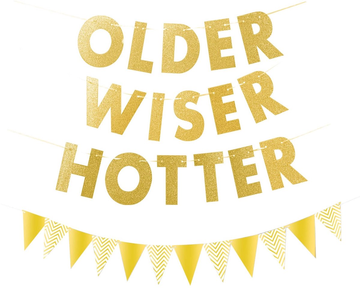 Allecto - Grappige Verjaardagsbanner - Feestdecoratie - 30 40 50 60 70 jaar - Verjaardagsdecoratie voor Volwassenen - Herbruikbaar - Voor Mannen en...