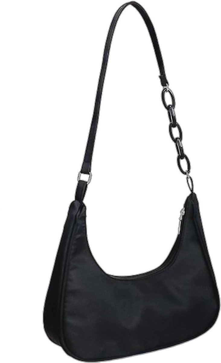 aladdien - Handtas - Dames Schoudertas - Retro Design - Zwart - Crossbody Bag - Perfect voor Reizen en Uitgaan - Ideaal voor Dagelijks Gebruik