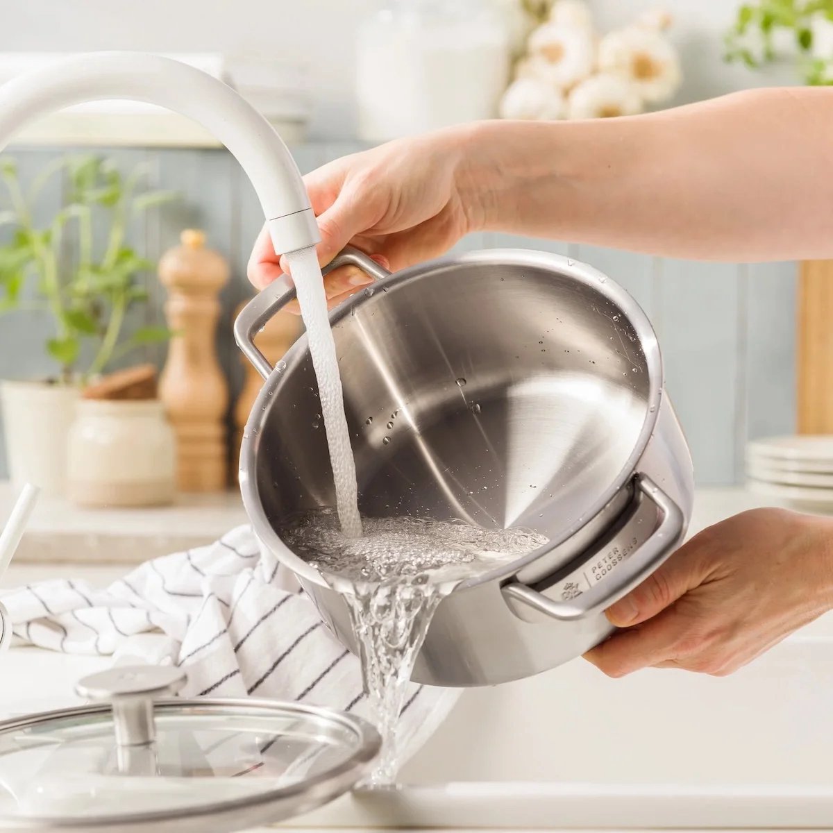BK Maestro triply RVS Kookpan 24cm met glazen deksel