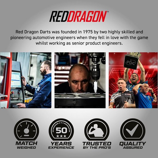 RED DRAGON Gerwyn Price Iceman Midnight Edition Premium Tungsten Dart Set with Flights and Stems van Red Dragon — afbeelding 3