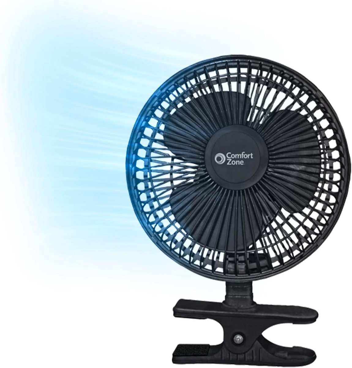 Kleine Clip-on Ventilator 6 inch Zwart Stil en Compact
