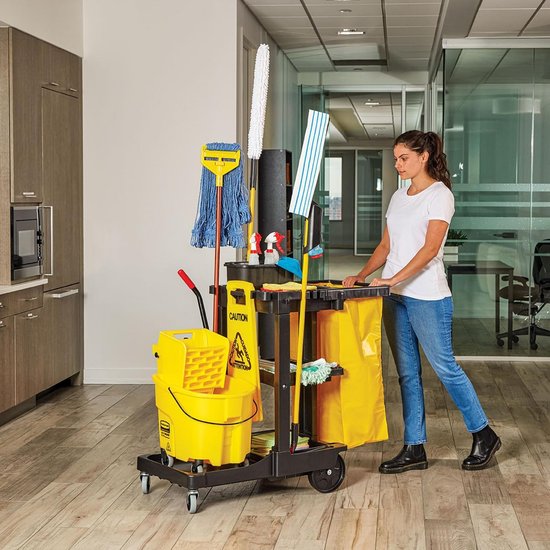 Professionele Schoonmaakwagen met Hoge Capaciteit voor Onderhoud — afbeelding 3