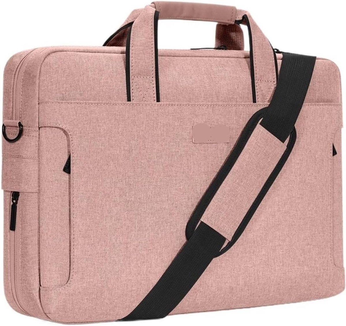 Laptoptas - Aktetas Schoudertas - Zakelijk Reizen - Veelzijdig Gebruik - 15-16 inch - Roze