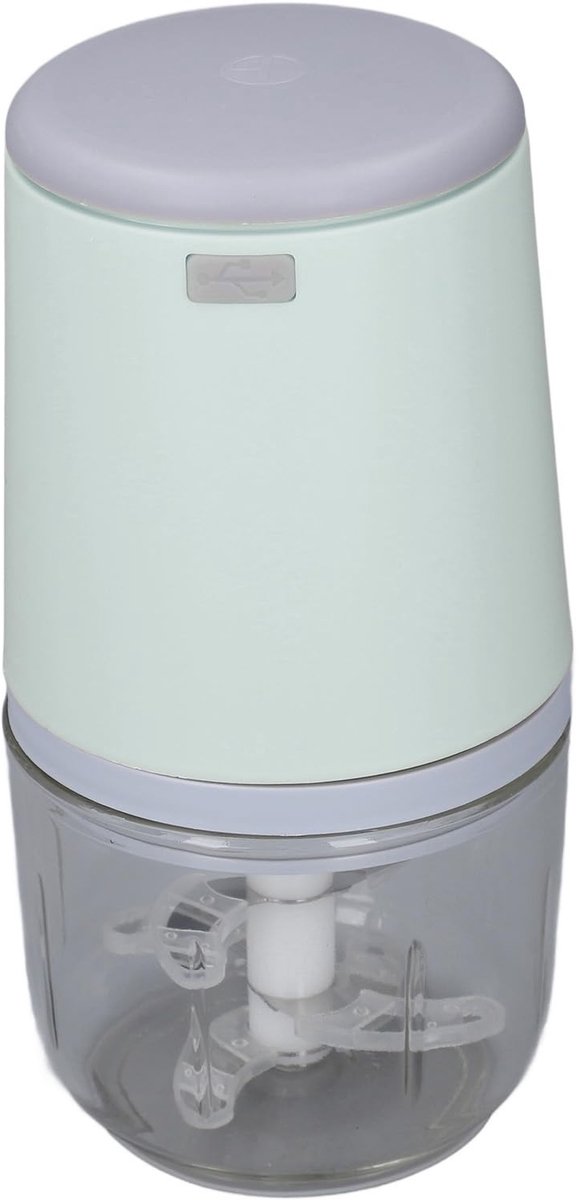 aladdien - Mini-keukenmachine - Draadloze Hakmolen - Ideaal voor Babyvoeding - Groen - Draagbare Keukenhulp - Geschikt voor Groenten en Fruit - 300 ...