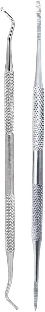 Set van 2 Teennagel Reiniger Tools Schoenlepel Roestvrij Staal