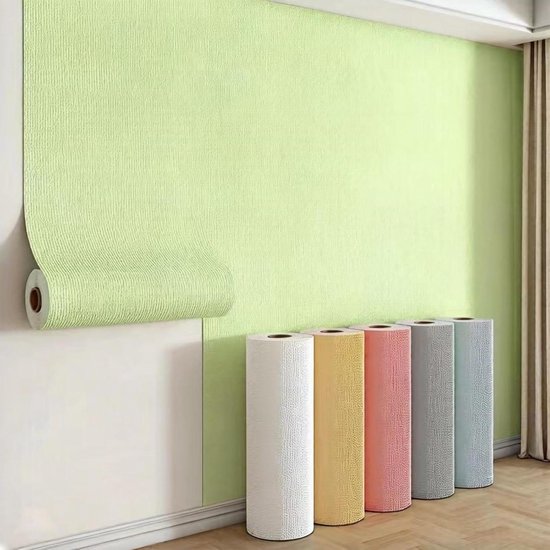 Zelfklevend Behang - Isolerende Wandbekleding - Muren Verfraaien - Thermische Vochtprotectie - 50 x 280 cm - Matcha Groen