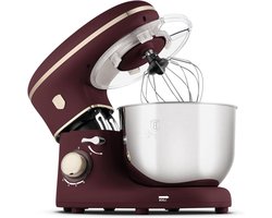 Keukenmachine - Mixer Kom - Bakken En Koken - Stille Werking - 6 Liter Kom - Bordeauxrood Mat