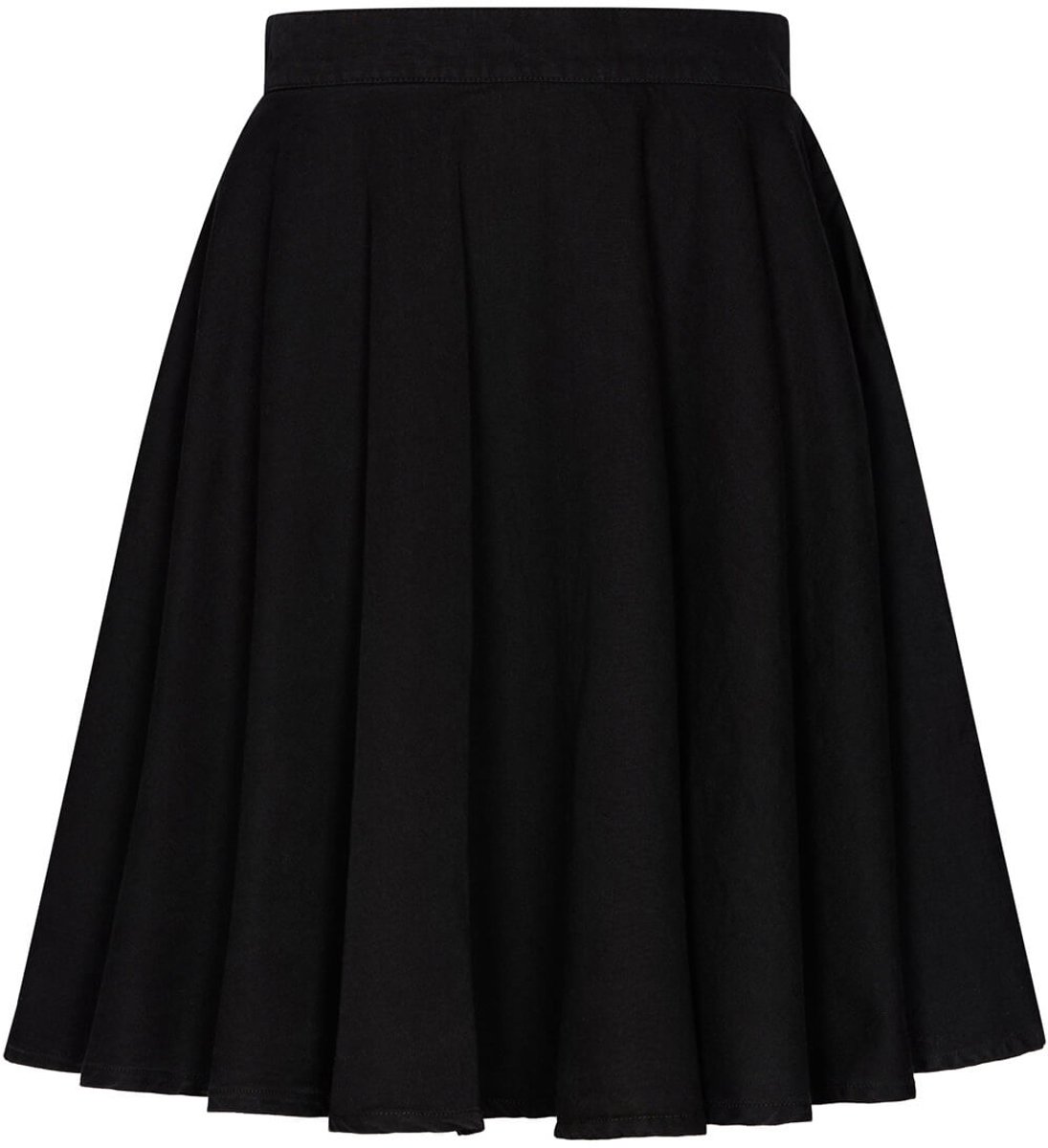 Succubus Clothing Suzy Denim 50's Swing Rok Zwart