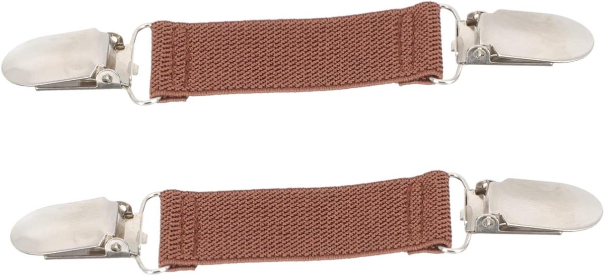 Trui Clips - Kleding Sluitingen - Outfit Versieren - Elastisch Ontwerp - 2 Stuks - Bruin