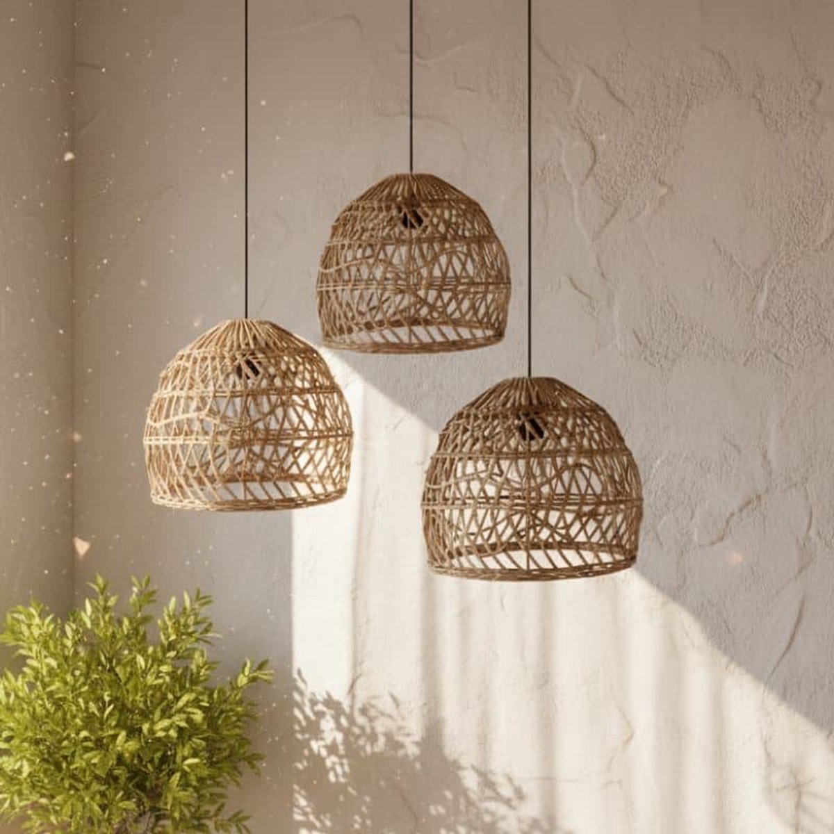 Rotan hanglamp Ravi S -Ø35cm - 4Shine
