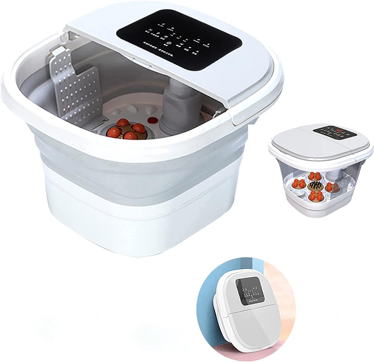 Voetenbad met verwarming - Spa voor voeten - Ontspannen thuis - Digitale temperatuurregeling - 8 liter capaciteit - Wit