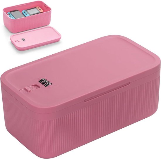 Mini kluis - Afsluitbare box - Waardevolle spullen - 3-cijferig slot - 235 cm - Roze