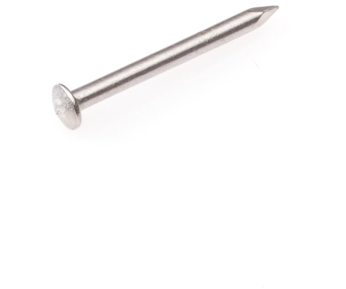 Spijker. RVS. 1.6 x 25mm. Lang. Rondkop. Bombekop 350 gram. Homefix
