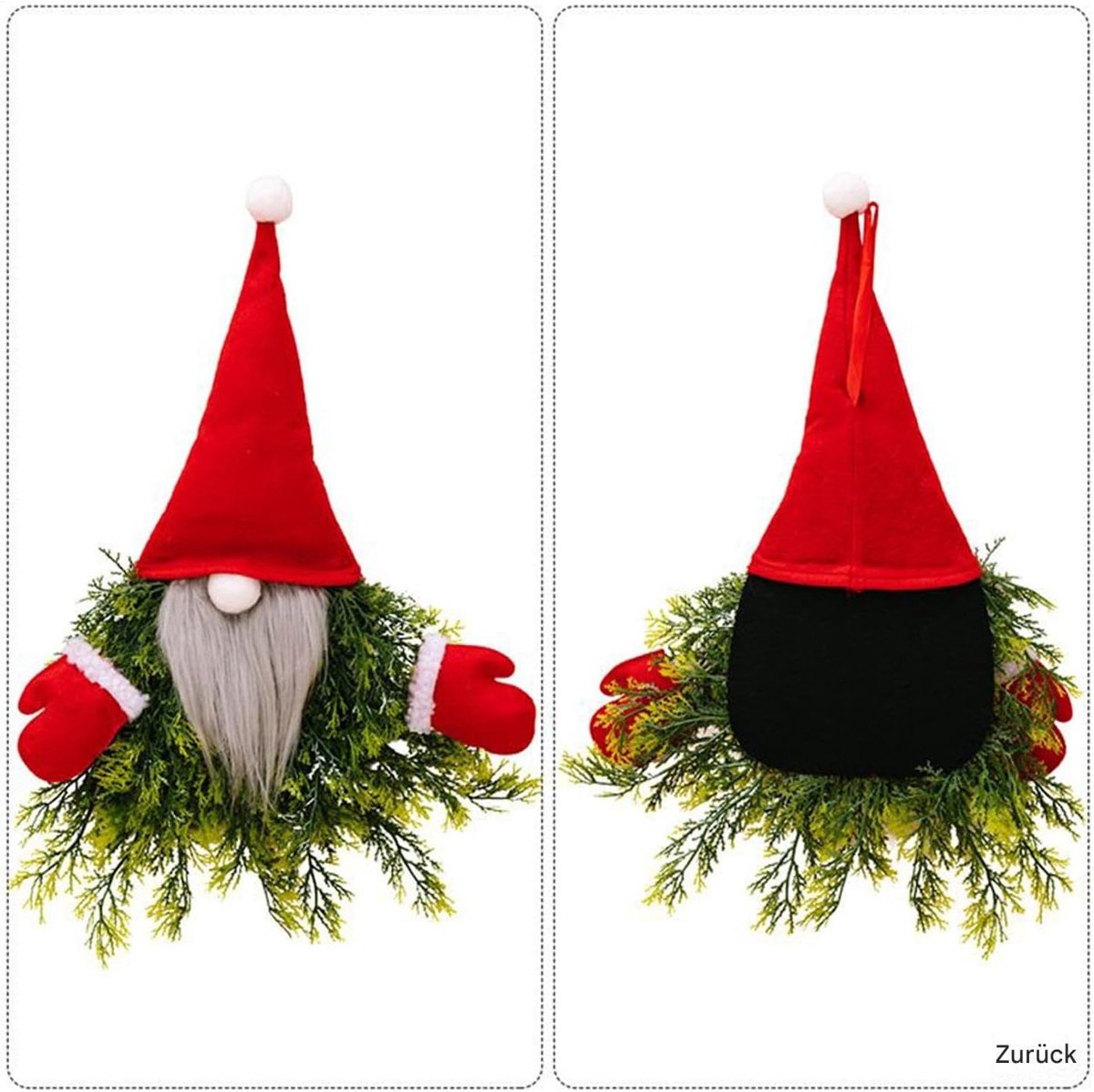 Kerstkrans - Adventskrans LED - Feestelijke Decoratie - Realistische Kunsttakken - 76 x 243 cm - Groen – foto 5