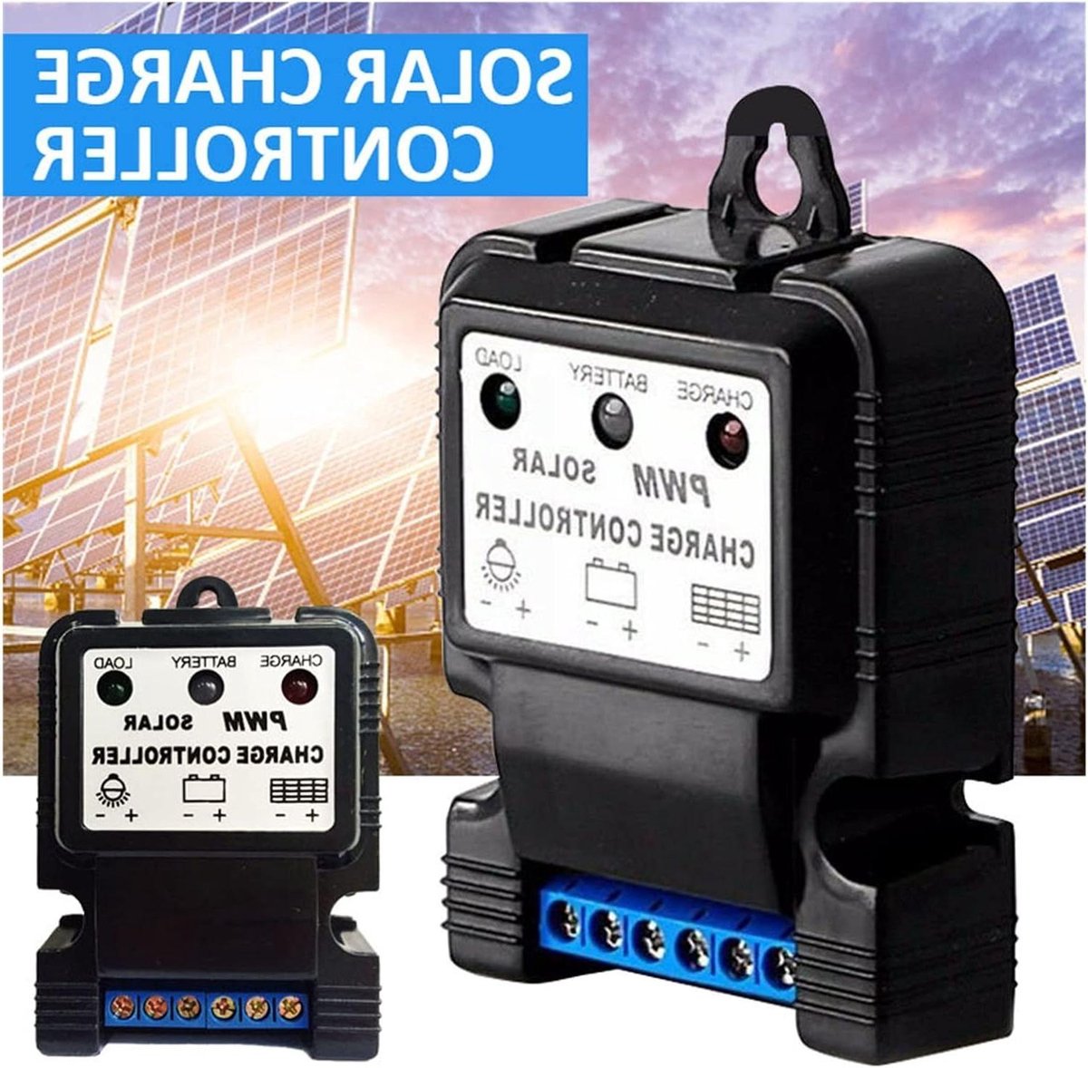 Solar Laadregelaar - Batterij Oplader - Energie Beheer - Intelligente Regulator - 5A - Zwart
