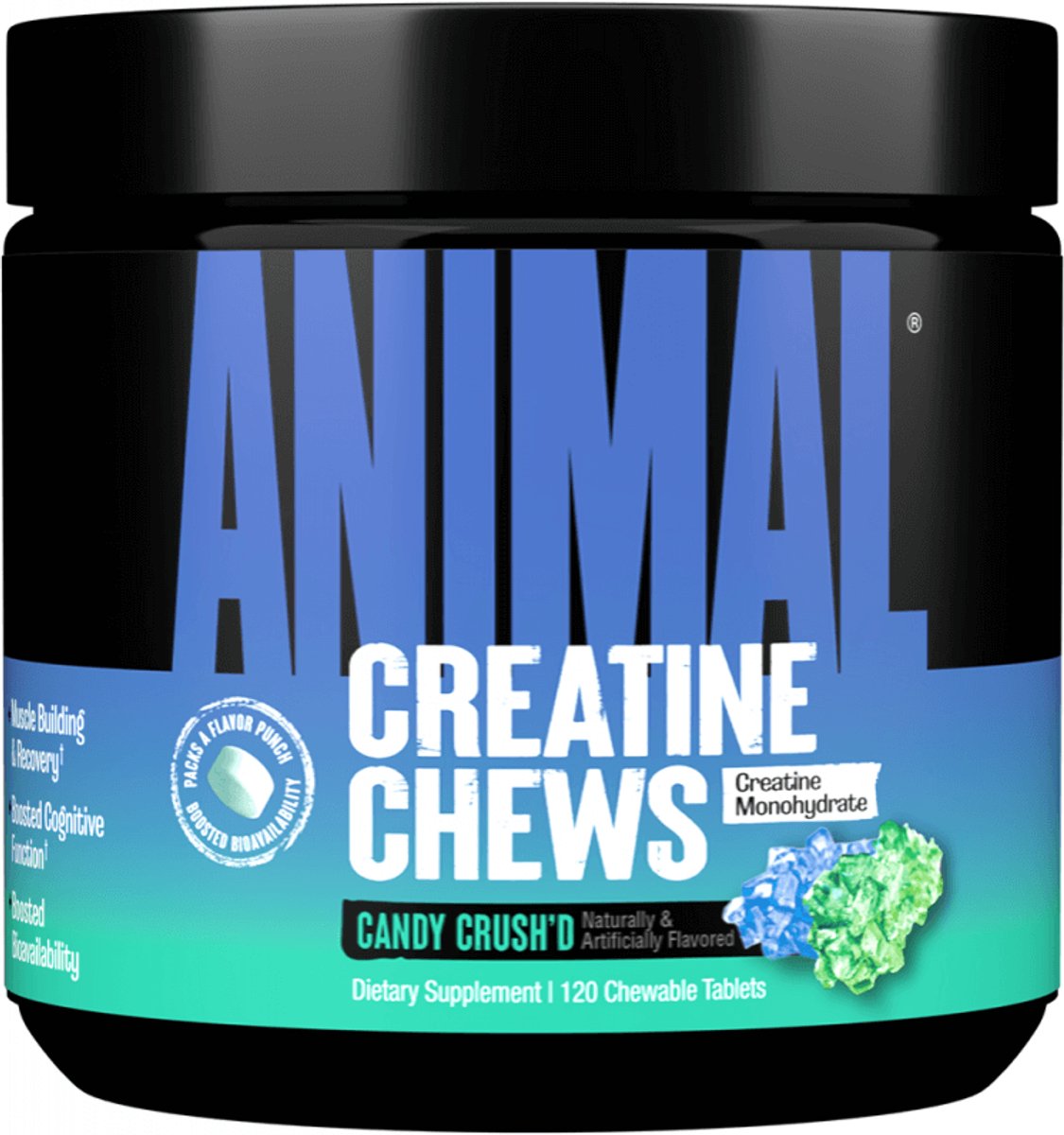 Universal Nutrition Animal Creatine Chews (120) Candy Crush\'d - Creatine - Creatine Monohydraat