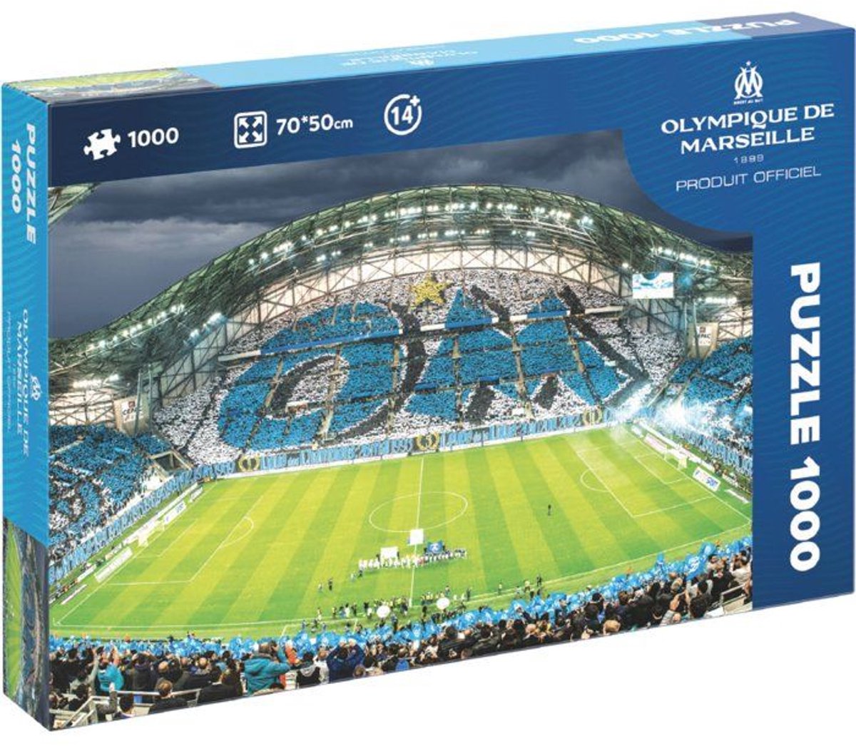 2D-puzzel - MEGABLEU - Olympique de Marseille - 1000 stukjes - Vanaf 14 jaar