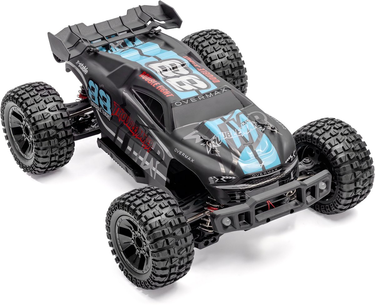 Overmax X-Stable RC auto / RC car – 35 km/h – 4x4 Monster Truck – 1:10 – metalen aandrijving – olie-schokdempers – dubbele LED verlichting – 2 accu’s (tot 40 min rijtijd) – instelbare besturing – actieve rem – offroad terrein model - Bestuurbare Auto — afbeelding 18