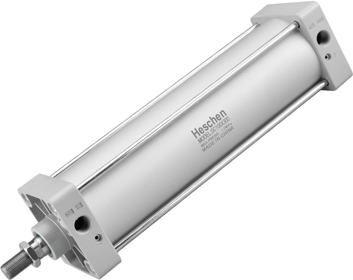 aladdien - Pneumatische Cilinder - Double Working - 100mm Bore - 300mm Stroke - PT1/2 Port - Ideaal voor Industrie - Betrouwbaar en Krachtig