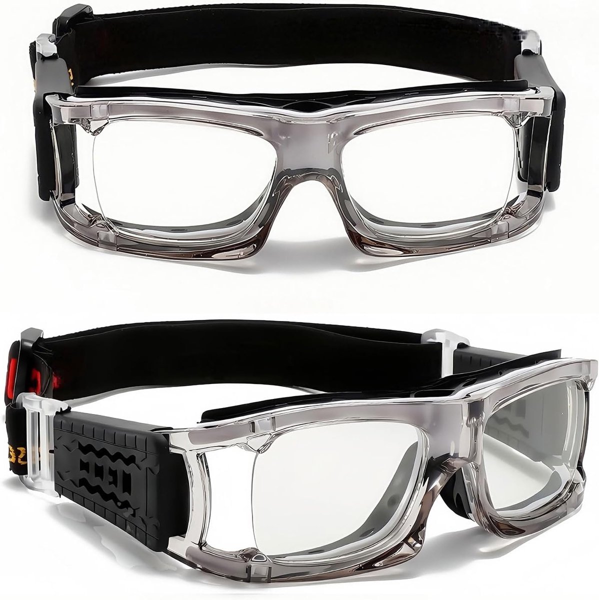 Sportbril met Gezichtssterkte, Perfecte Pasvorm, Veiligheidsbril, Dioptrieën -1.5 tot -8.0, Anti-Fog, UV-bescherming, Geschikt voor Brildragers, Ideaal voor Basketbal, Hardlopen en Fietsen