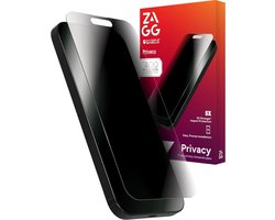 ZAGG Screen Protector Geschikt voor Apple iPhone 16 / 15 - InvisibleShield Glass Elite - Privacy Glass - Gemakkelijke Installatie - Antibacterieel